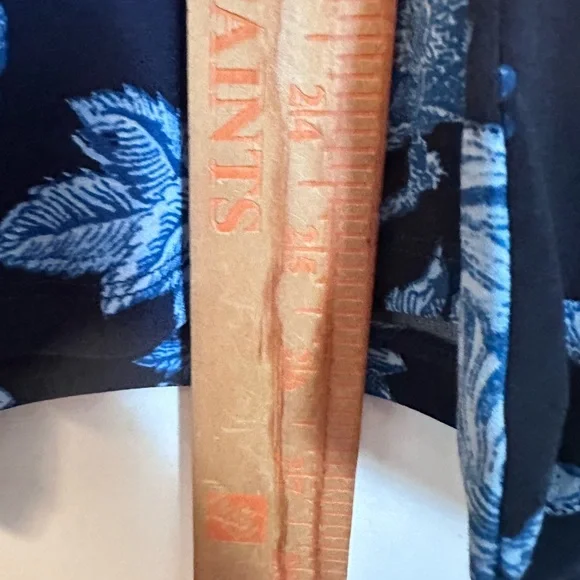 JASON WU L Jersey knit tie navy floral stretch shabby chic business casual top - Picture 11 of 12